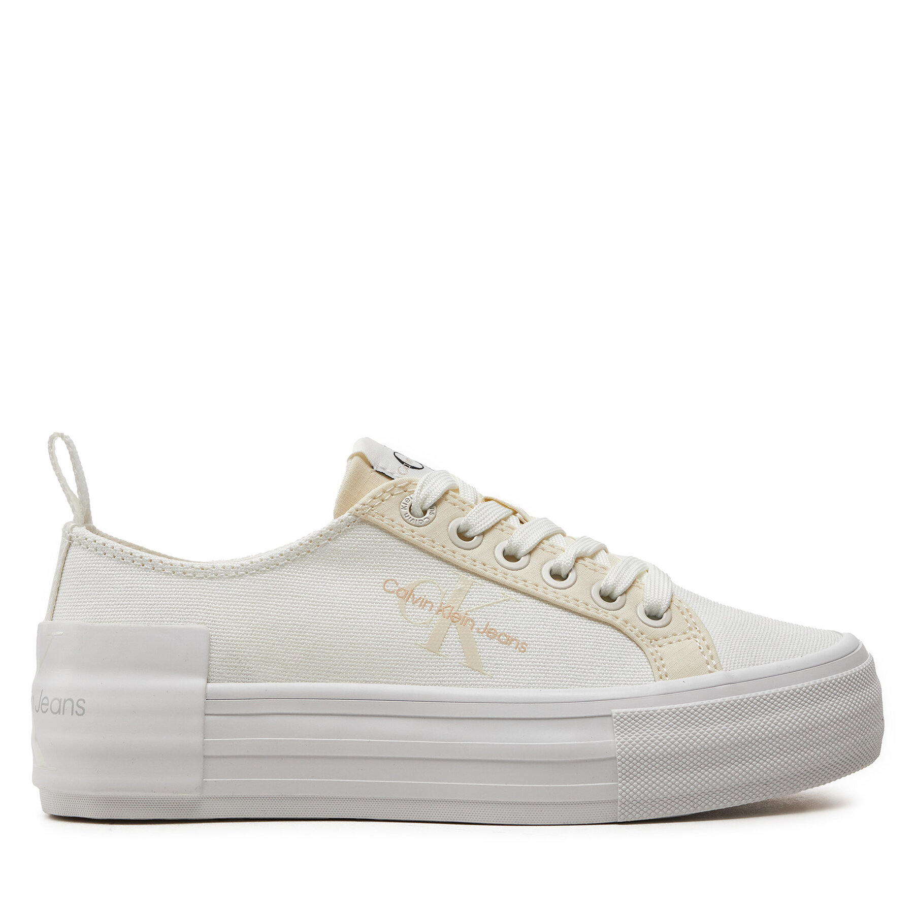 Sneakers aus Stoff Calvin Klein Jeans Bold Vulc Flatf Low Lace Mix Mtl YW0YW01465 Écru Sneakers aus Stoff Calvin Klein Jeans Bold Vulc Flatf Low Lace Mix Mtl YW0YW01465 Écru von Calvin Klein Jeans