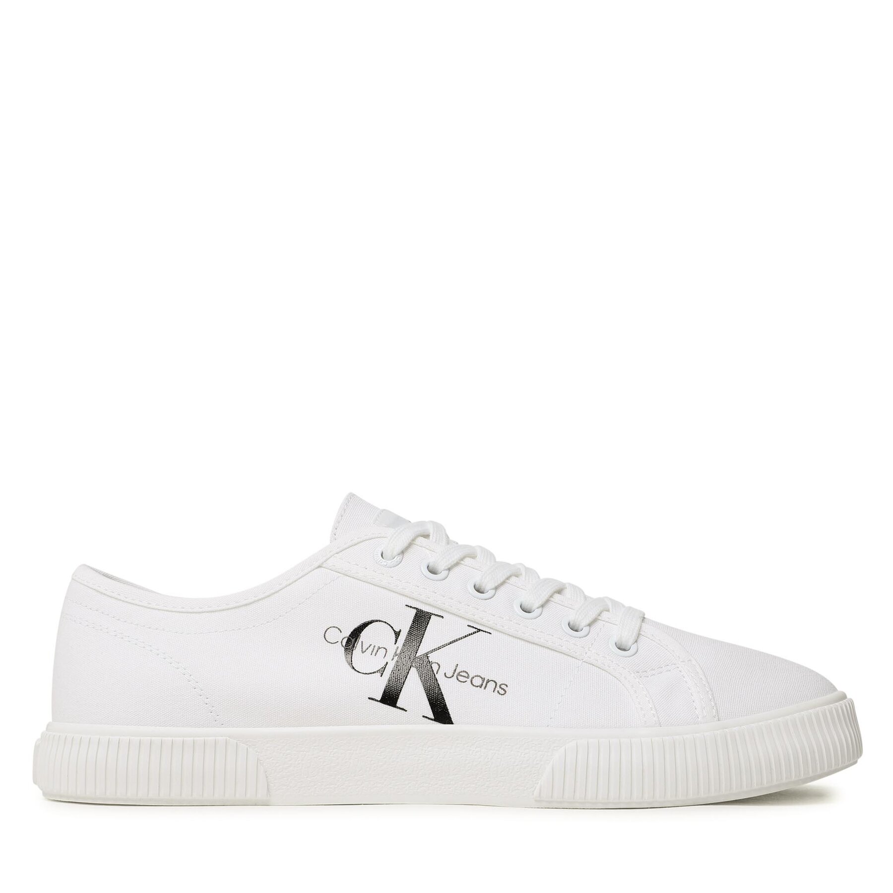 Sneakers aus Stoff Calvin Klein Jeans Essential Vulcanized 1 YM0YM00306 White YBR von Calvin Klein Jeans