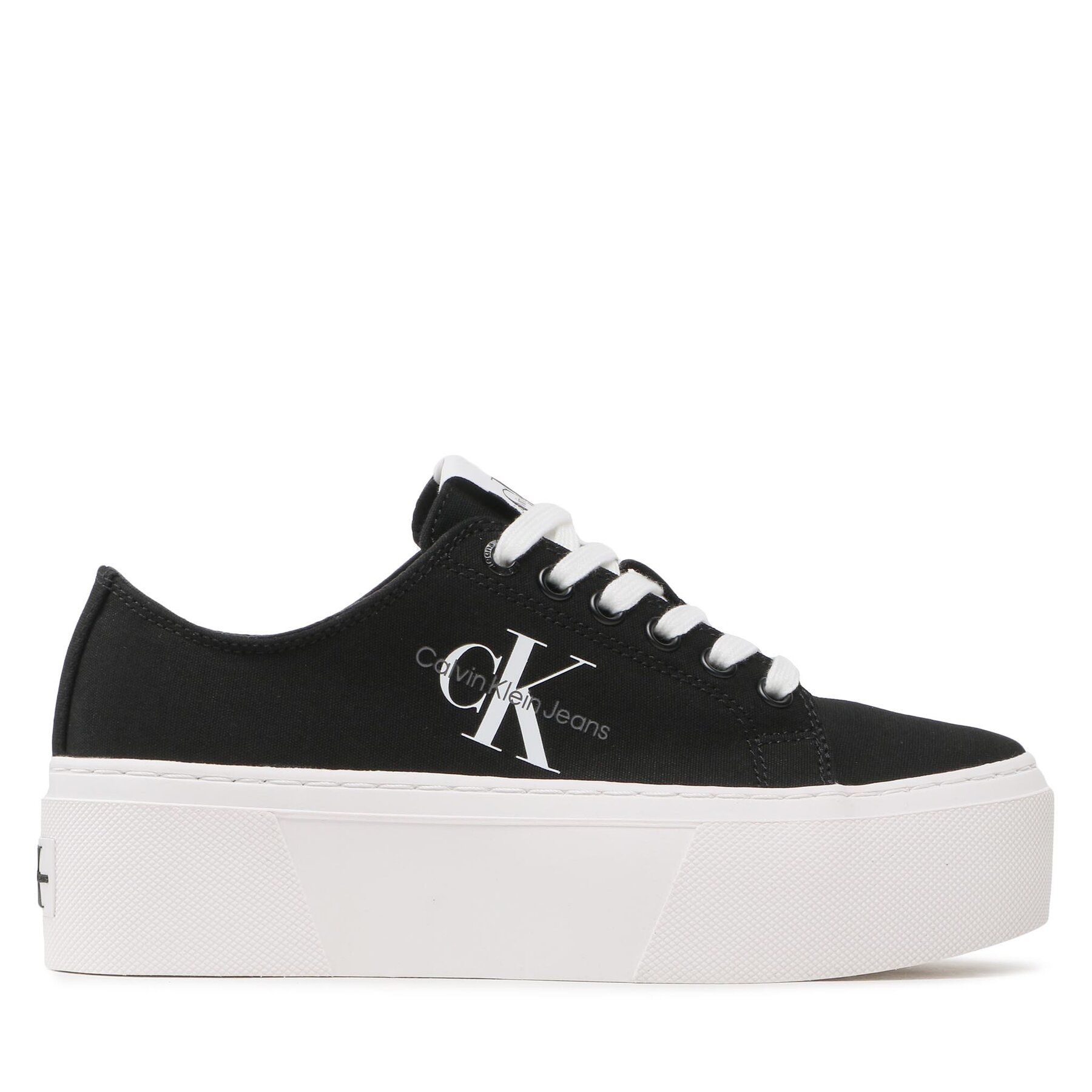 Sneakers aus Stoff Calvin Klein Jeans Flatform+ Cupsole Low Txt YW0YW01033 Black BDS von Calvin Klein Jeans