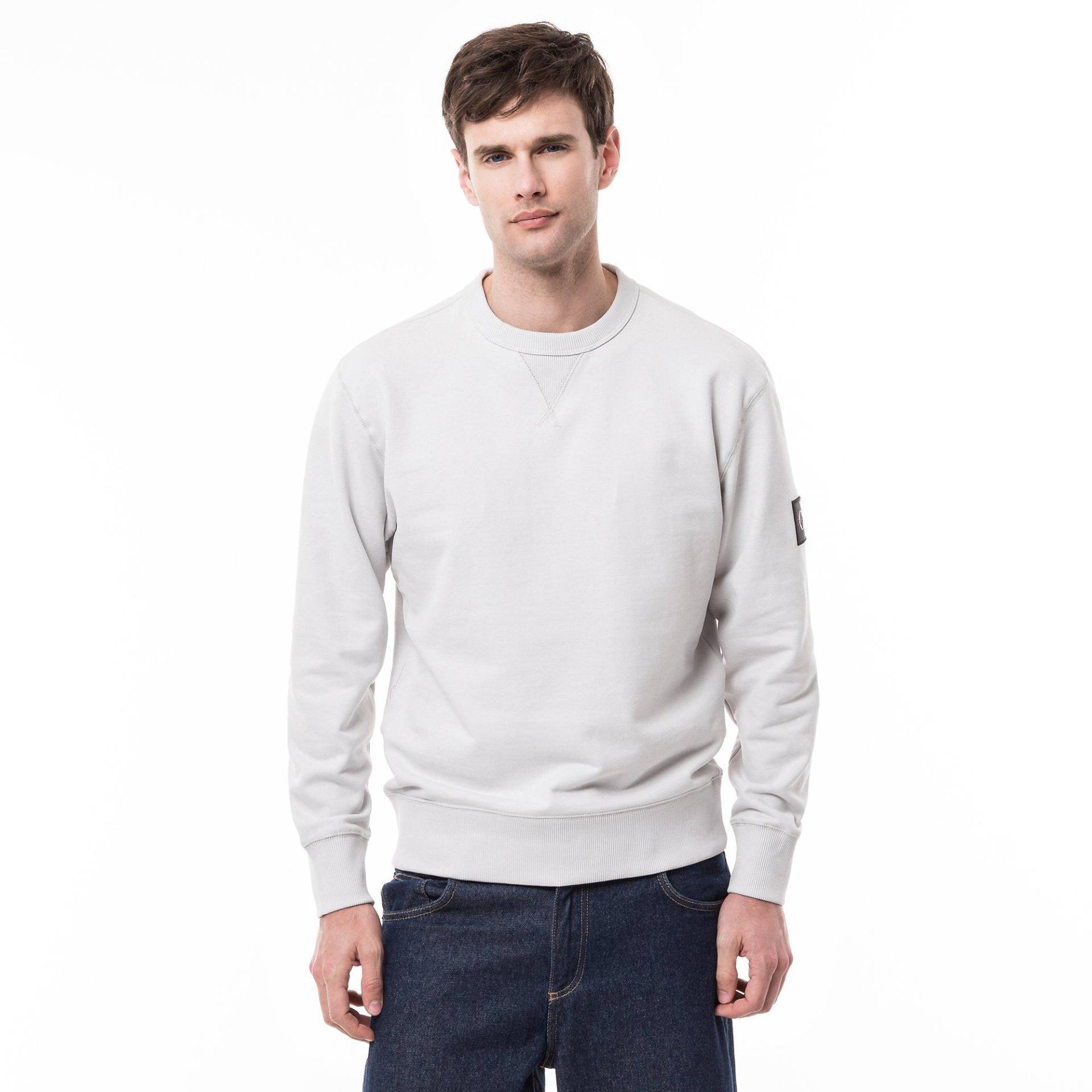 Sweatshirt Herren Hellgrau L von Calvin Klein Jeans