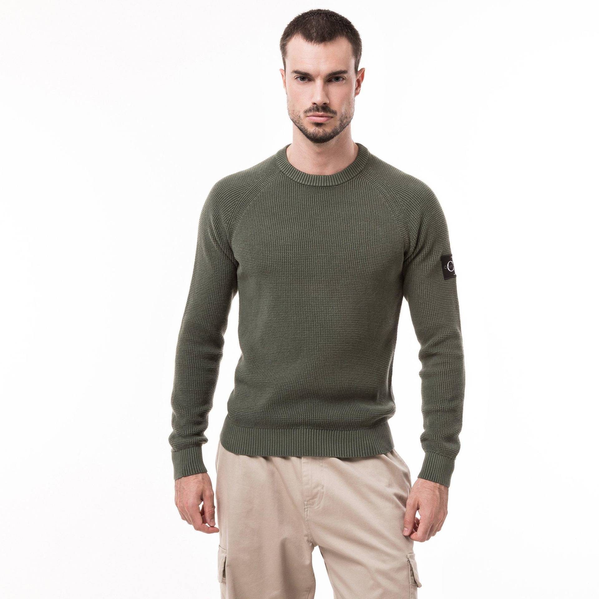 Sweatshirt Herren Olivegrün S von Calvin Klein Jeans