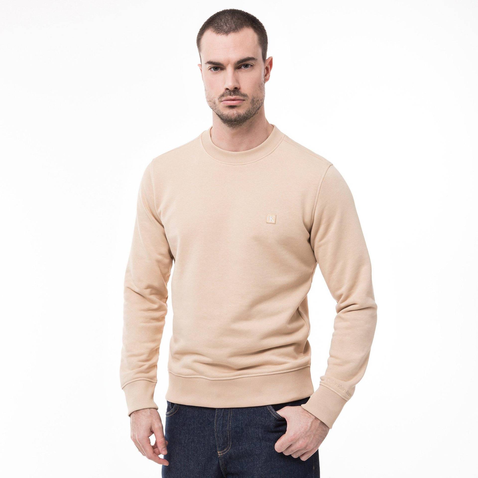 Sweatshirt Herren Sand S von Calvin Klein Jeans