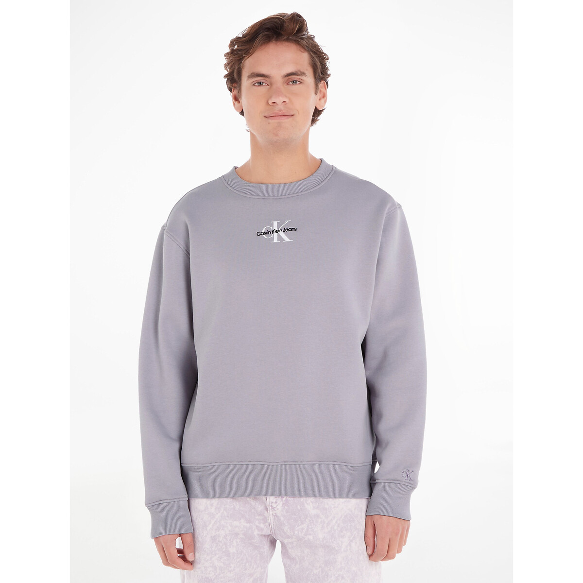 Sweatshirt mit Markenschriftzug und Monogramm von Calvin Klein Jeans