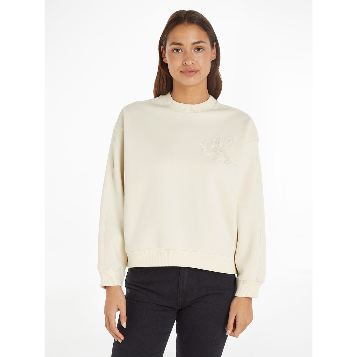 Sweatshirt mit rundem Ausschnitt von Calvin Klein Jeans