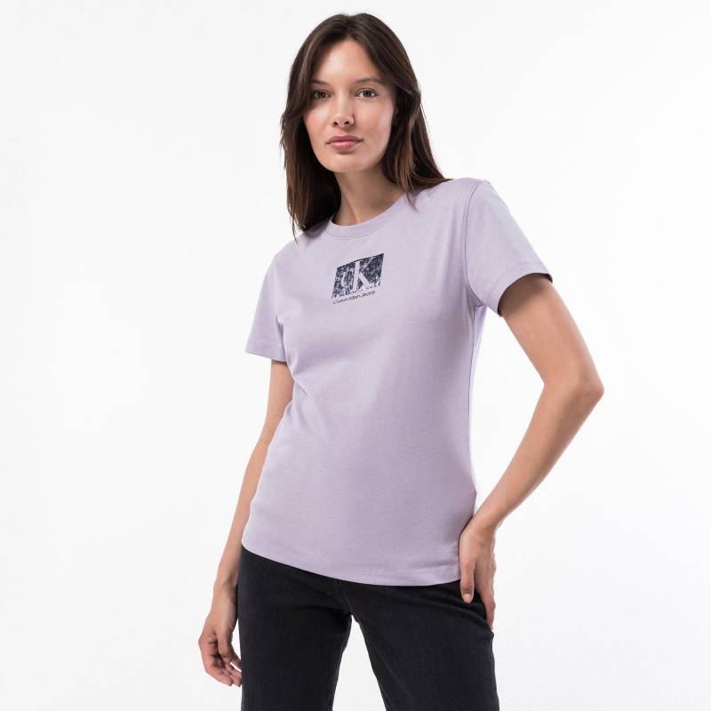 T-shirt, Kurzarm Damen Lila XS von Calvin Klein Jeans