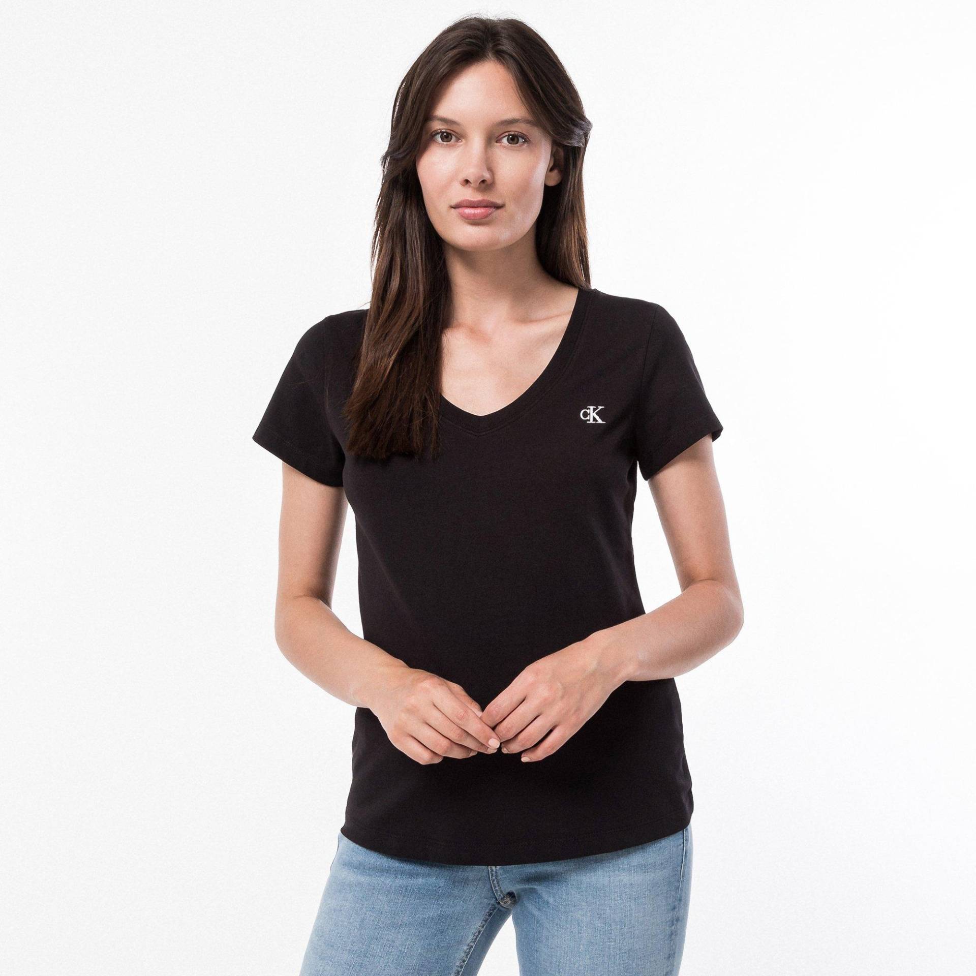 T-shirt, Kurzarm Damen Black L von Calvin Klein Jeans