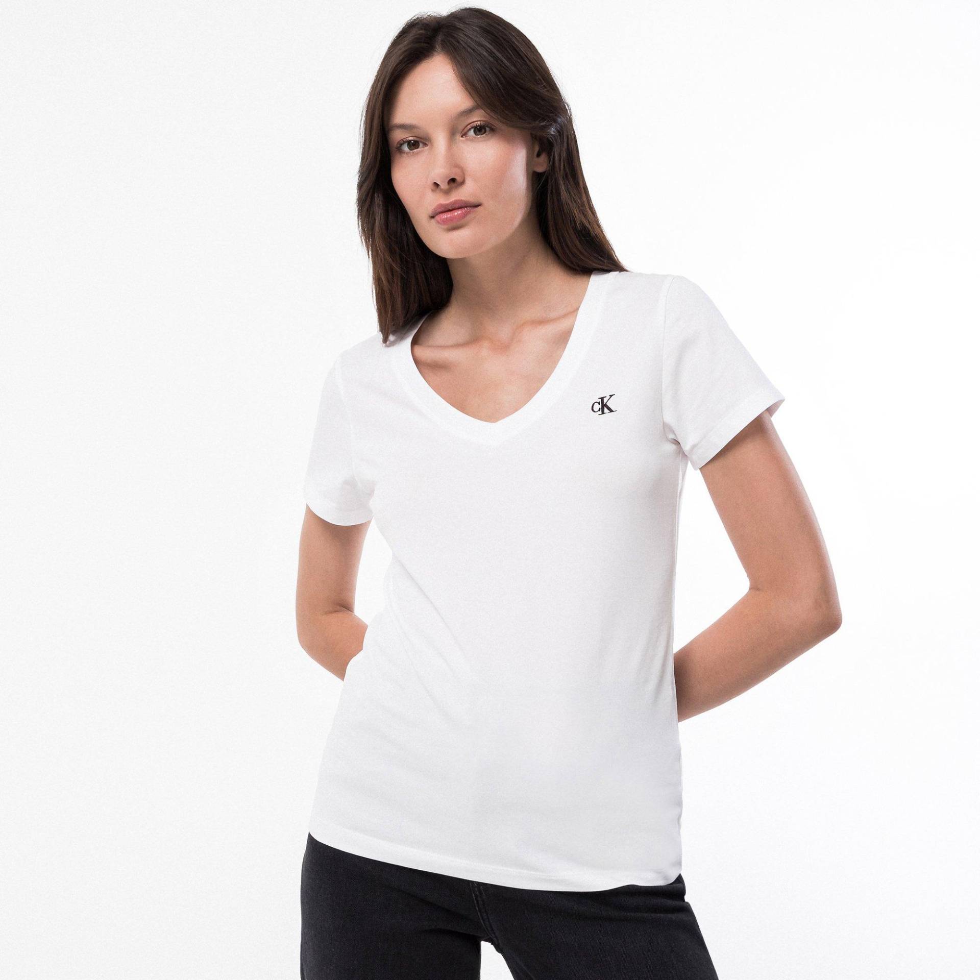 T-shirt, Kurzarm Damen Weiss L von Calvin Klein Jeans