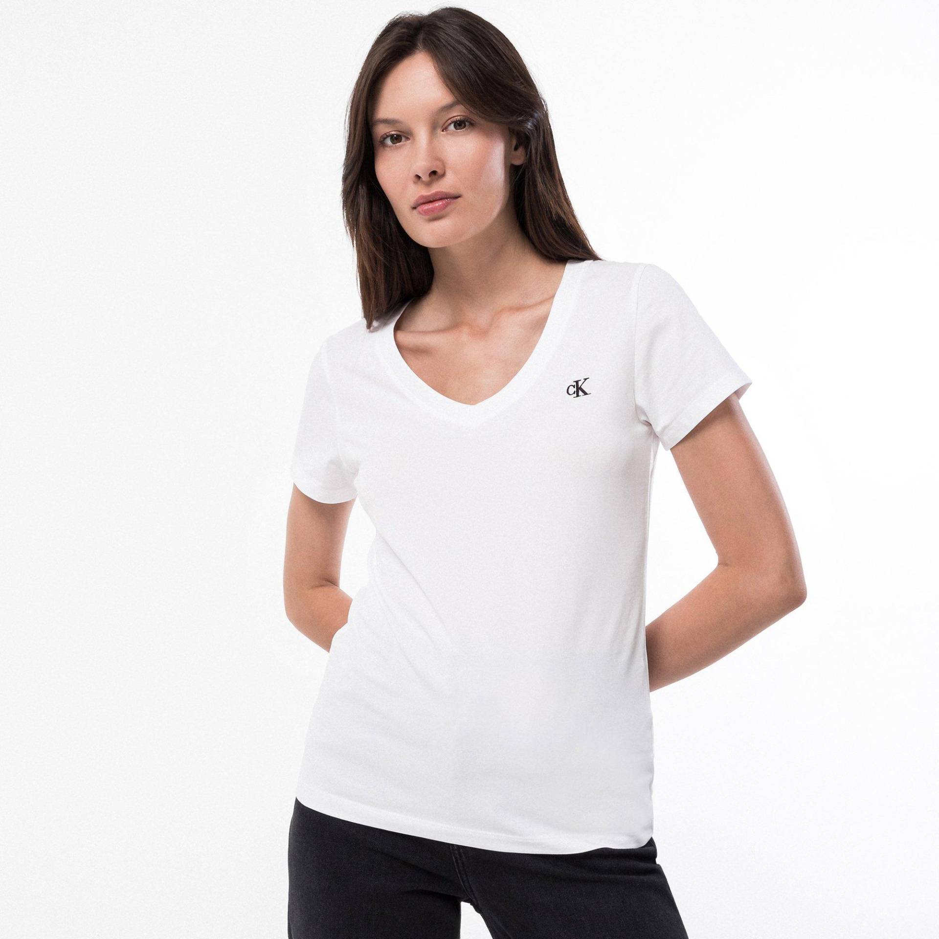 T-shirt, Kurzarm Damen Weiss S von Calvin Klein Jeans