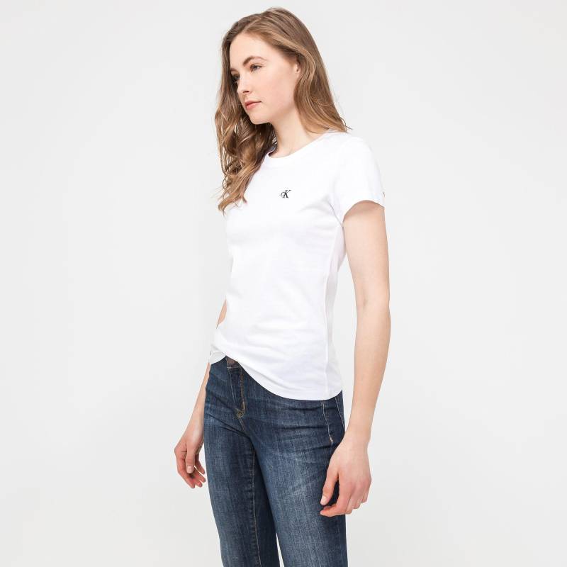 T-shirt, Rundhals, Kurzarm Damen Weiss S von Calvin Klein Jeans