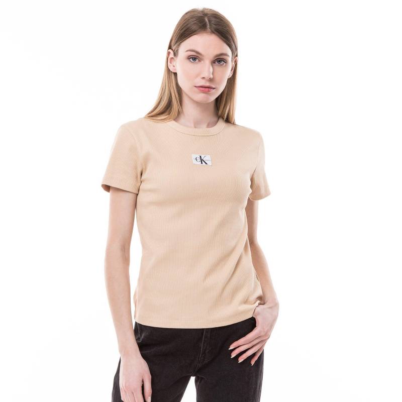 T-shirt Damen Beige M von Calvin Klein Jeans