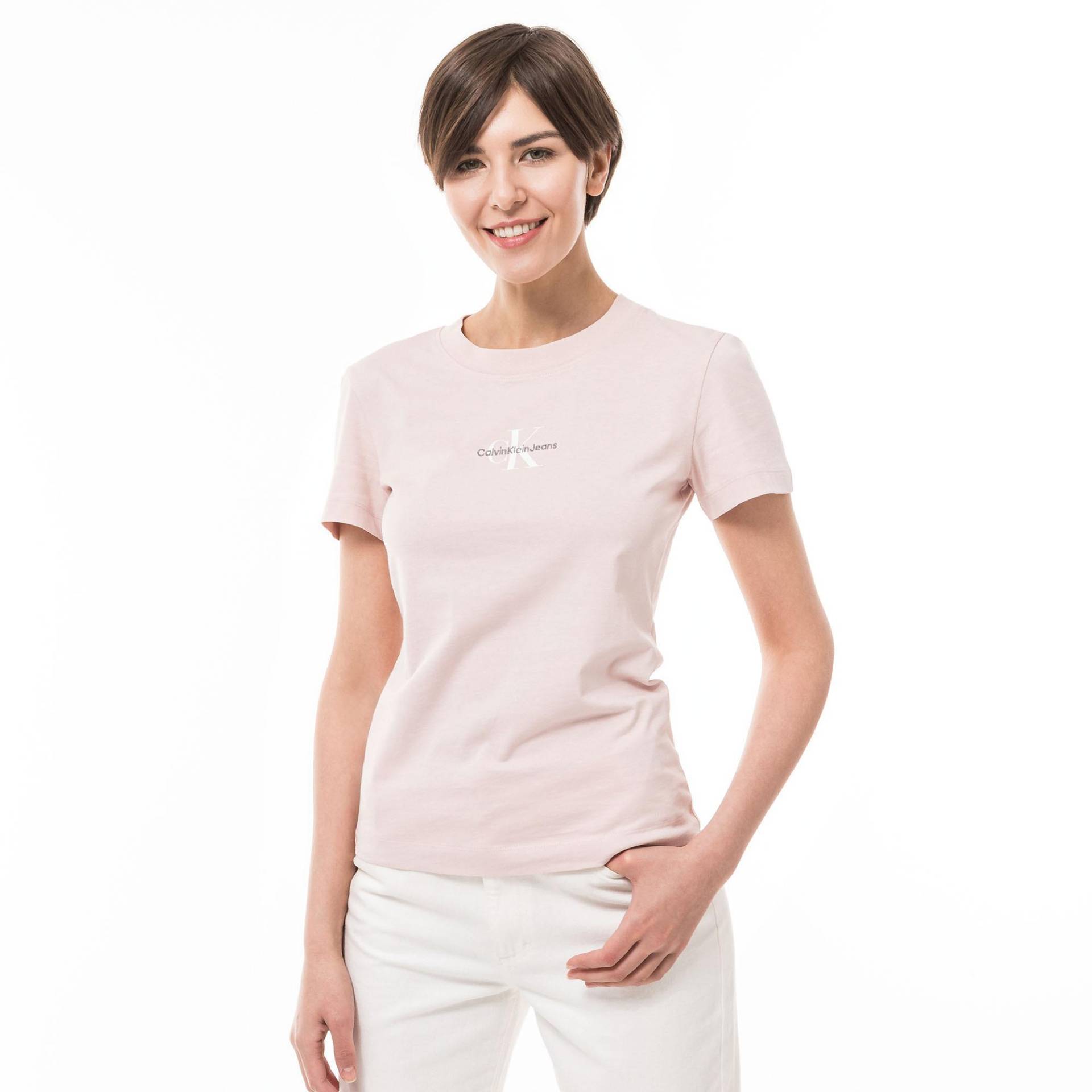 T-shirt Damen Rosa S von Calvin Klein Jeans