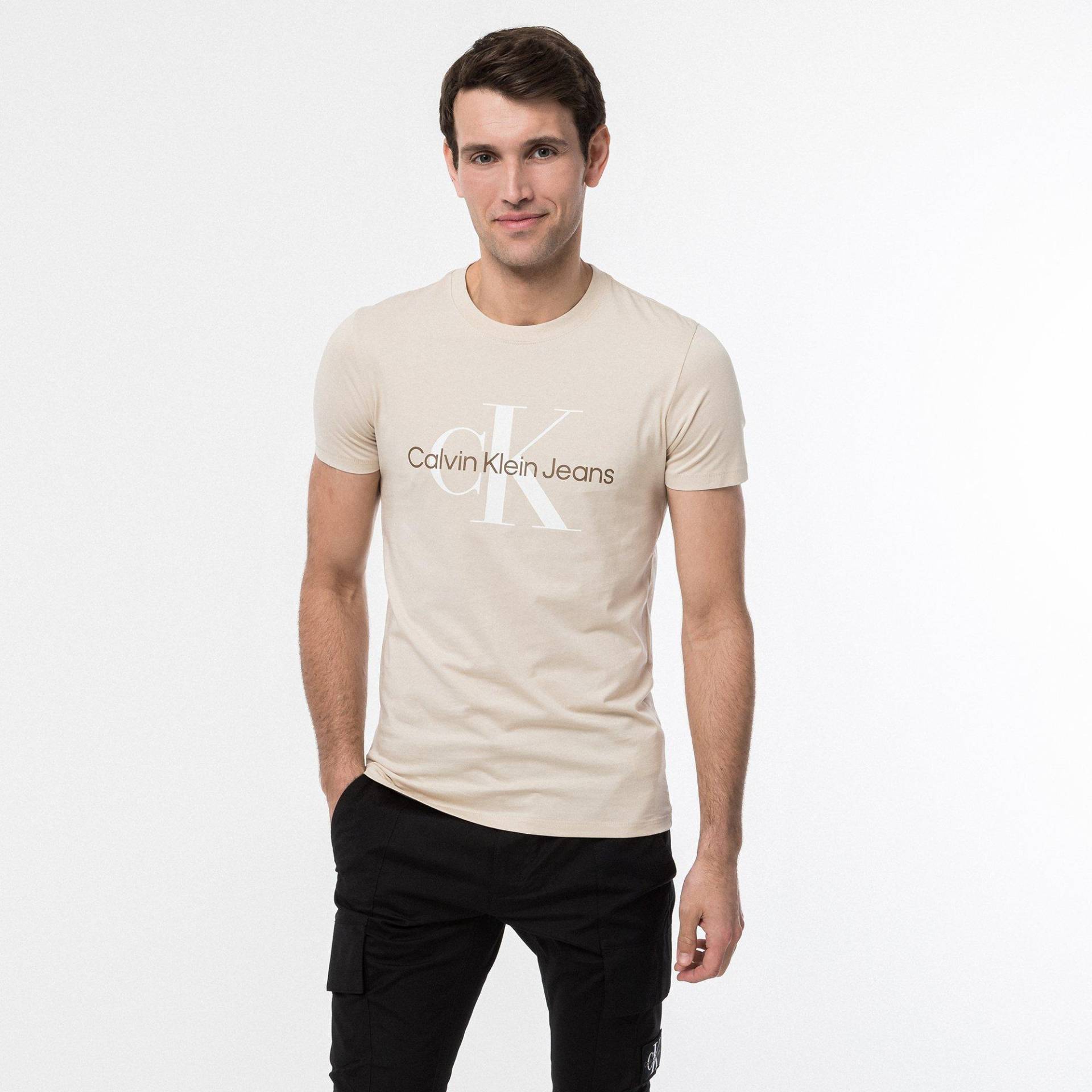 T-shirt Herren Beige XL von Calvin Klein Jeans