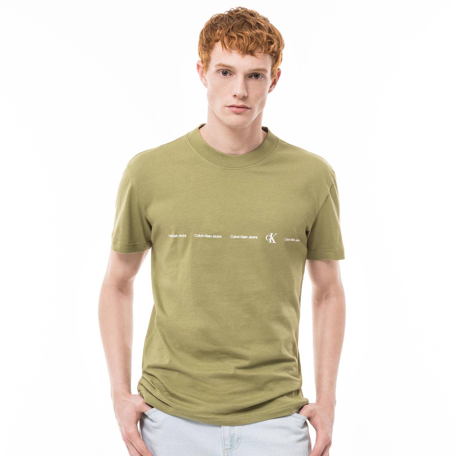 T-shirt Herren Olivegrün L von Calvin Klein Jeans