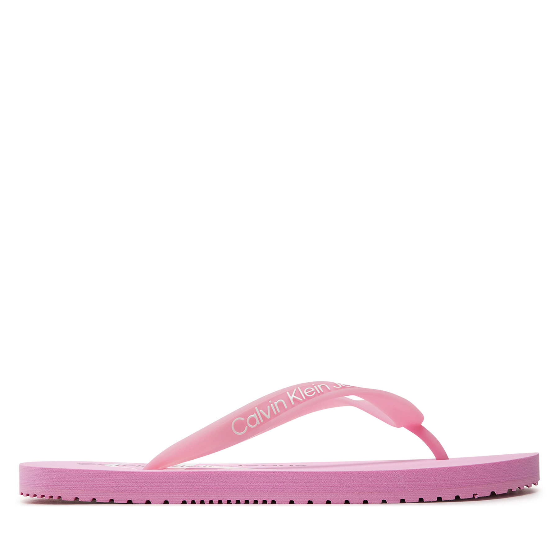 Zehentrenner Calvin Klein Jeans Beach Sandal Monologo Tpu YW0YW01246 Glowing Guava/Bright White 0J2 von Calvin Klein Jeans