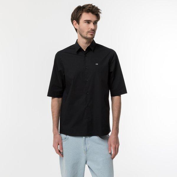 Hemd, Kurzarm Herren Black L von Calvin Klein Men