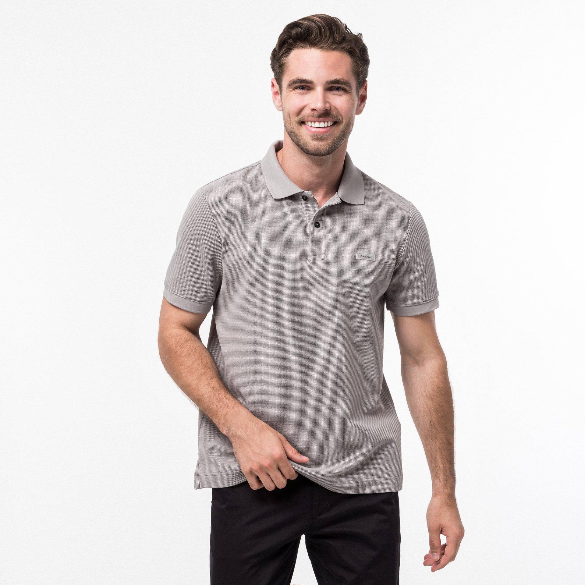 Poloshirt, Kurzarm Herren Grau  M von Calvin Klein Men