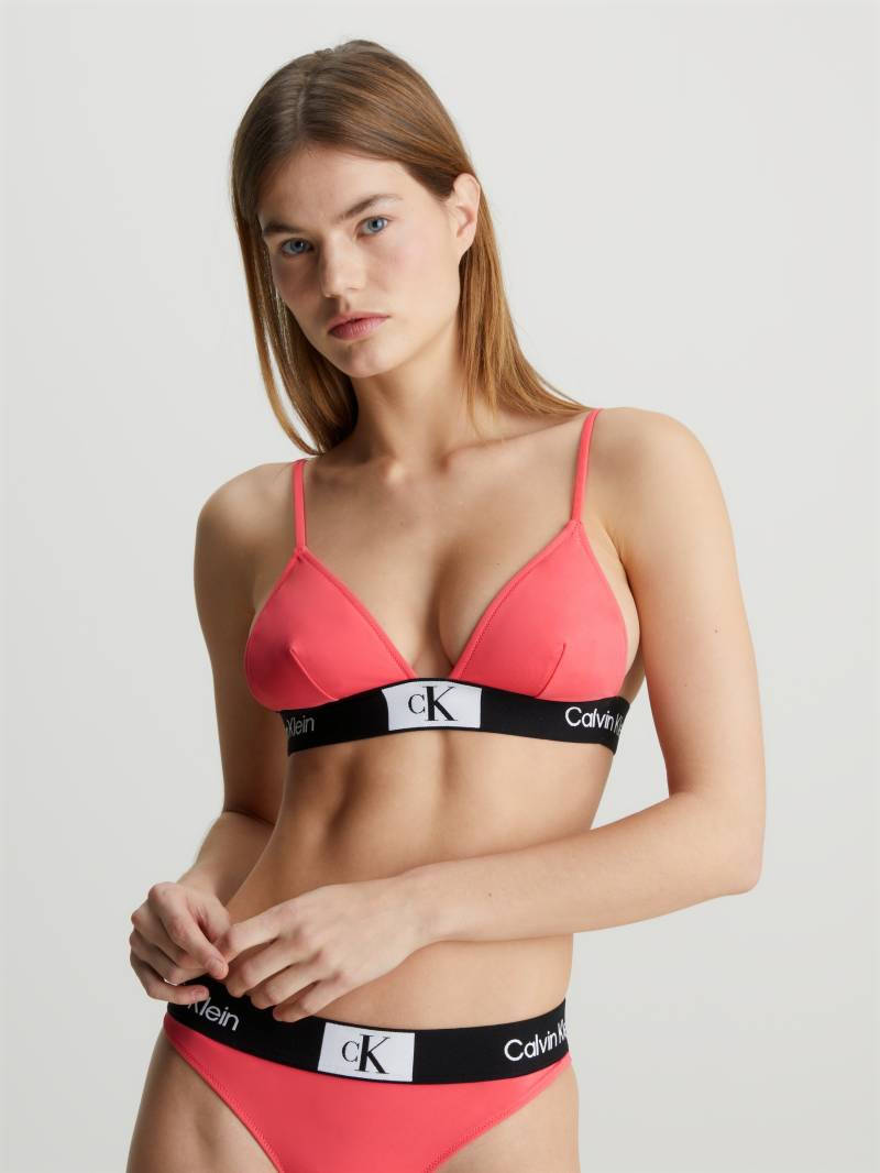 Calvin Klein Swimwear Triangel-Bikini-Top »FIXED TRIANGLE-RP«, mit Logobund von Calvin Klein Swimwear