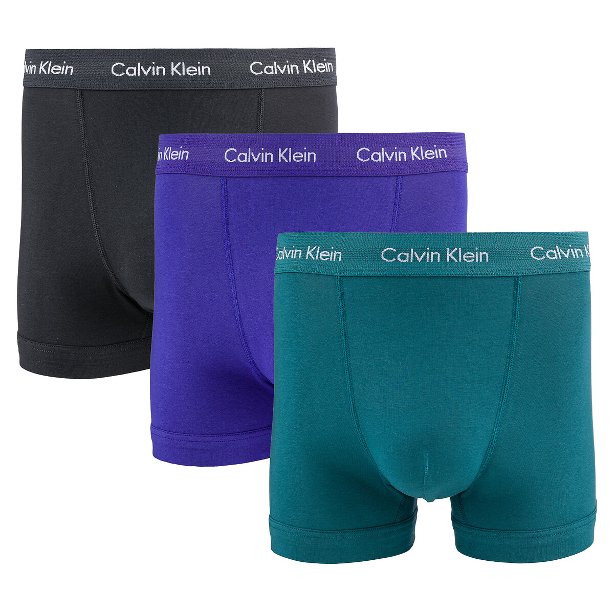 3er-Pack Longboxer, 2x uni + 1x gemustert von Calvin Klein Underwear