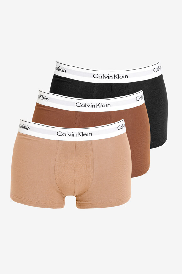 Calvin Klein Underwear Dreierpack Boxershorts | Black + Warm Bronze + Cedar | Herren  | M von Calvin Klein Underwear