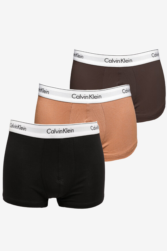 Calvin Klein Underwear Dreierpack Boxershorts | Black + Wooland + Sandalwood | Herren  | L von Calvin Klein Underwear