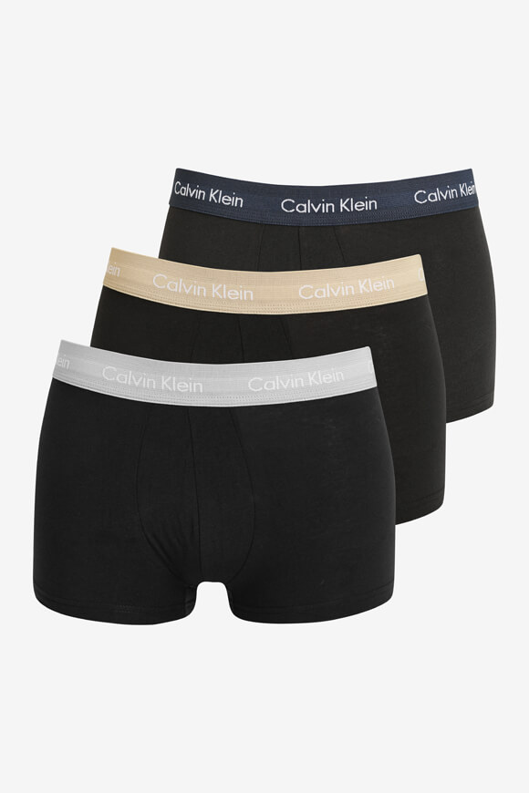Calvin Klein Underwear Dreierpack Boxershorts | Schwarz + Shoreline + Grey + Travertine | Herren  | S von Calvin Klein Underwear