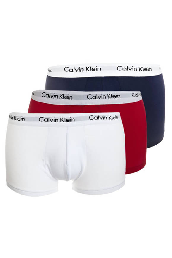 Calvin Klein Underwear Dreierpack Boxershorts | Weiss + Rot + Blau | Herren  | XL von Calvin Klein Underwear