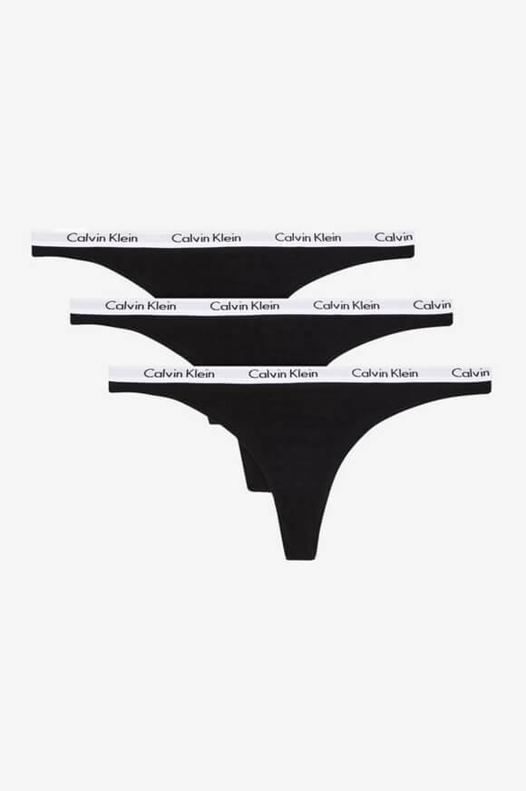 Calvin Klein Underwear Dreierpack Strings | Schwarz | Damen  | M von Calvin Klein Underwear