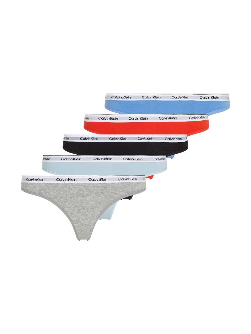 Calvin Klein Underwear String »5 PACK THONG (LOW-RISE)«, (Packung, 5 St., 5er-Pack), mit Logobund von Calvin Klein Underwear