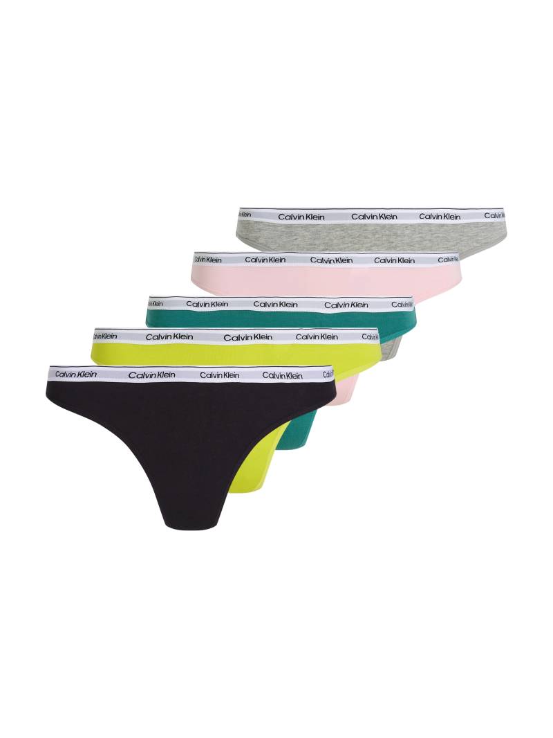 Calvin Klein Underwear String »5 PACK THONG (LOW-RISE)«, (Packung, 5 St., 5er-Pack), mit Logobund von Calvin Klein Underwear
