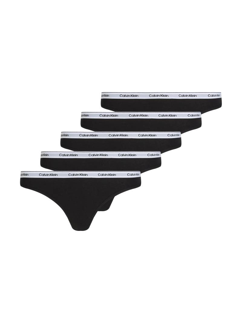 Calvin Klein Underwear String »5 PACK THONG (LOW-RISE)«, (Packung, 5 St., 5er-Pack), mit Logobund von Calvin Klein Underwear