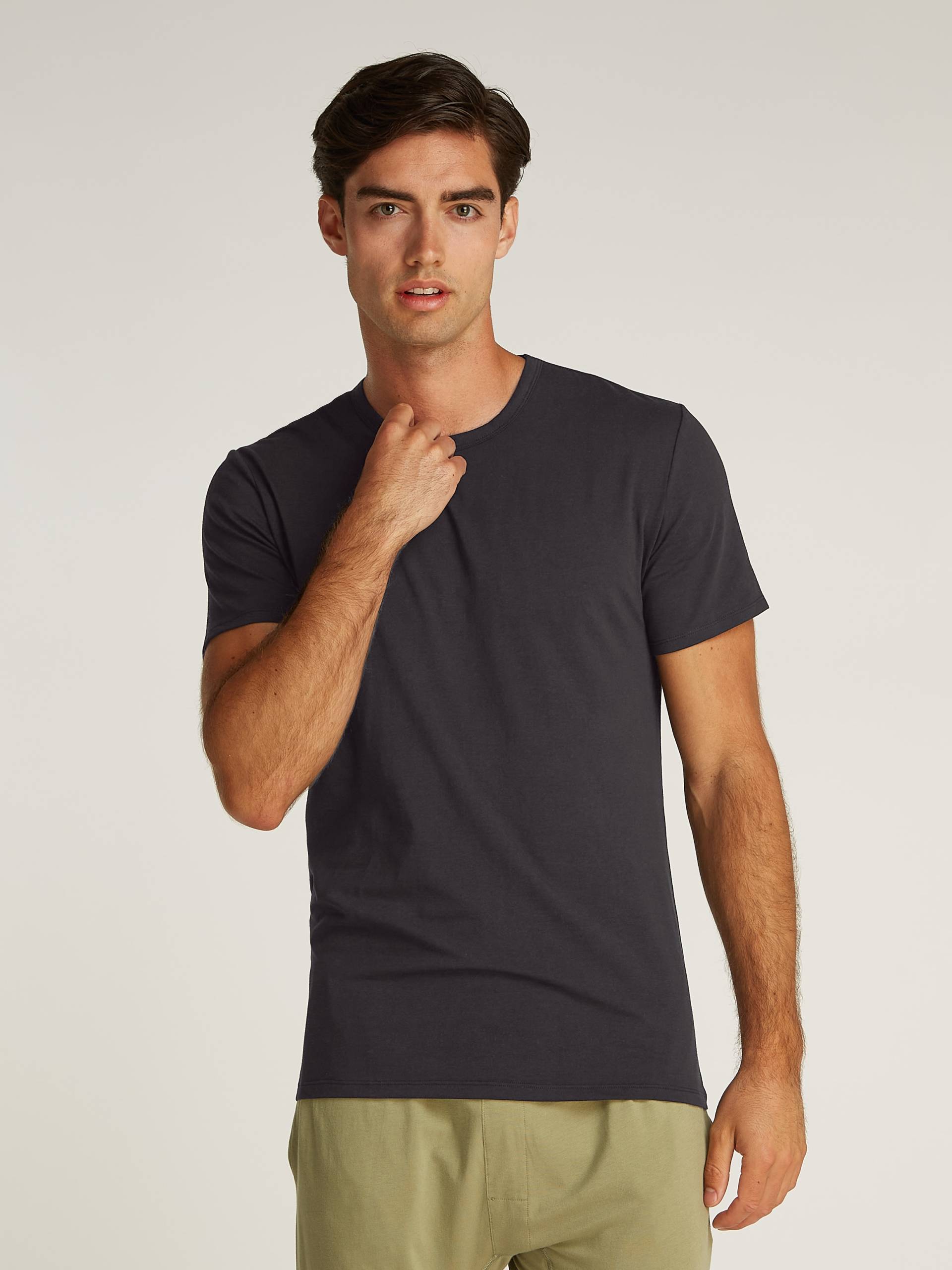 Calvin Klein Underwear T-Shirt »S/S CREW NECK 3PK«, (Packung, 3 tlg., 3er-Pack), mit Logo am Saum von Calvin Klein Underwear