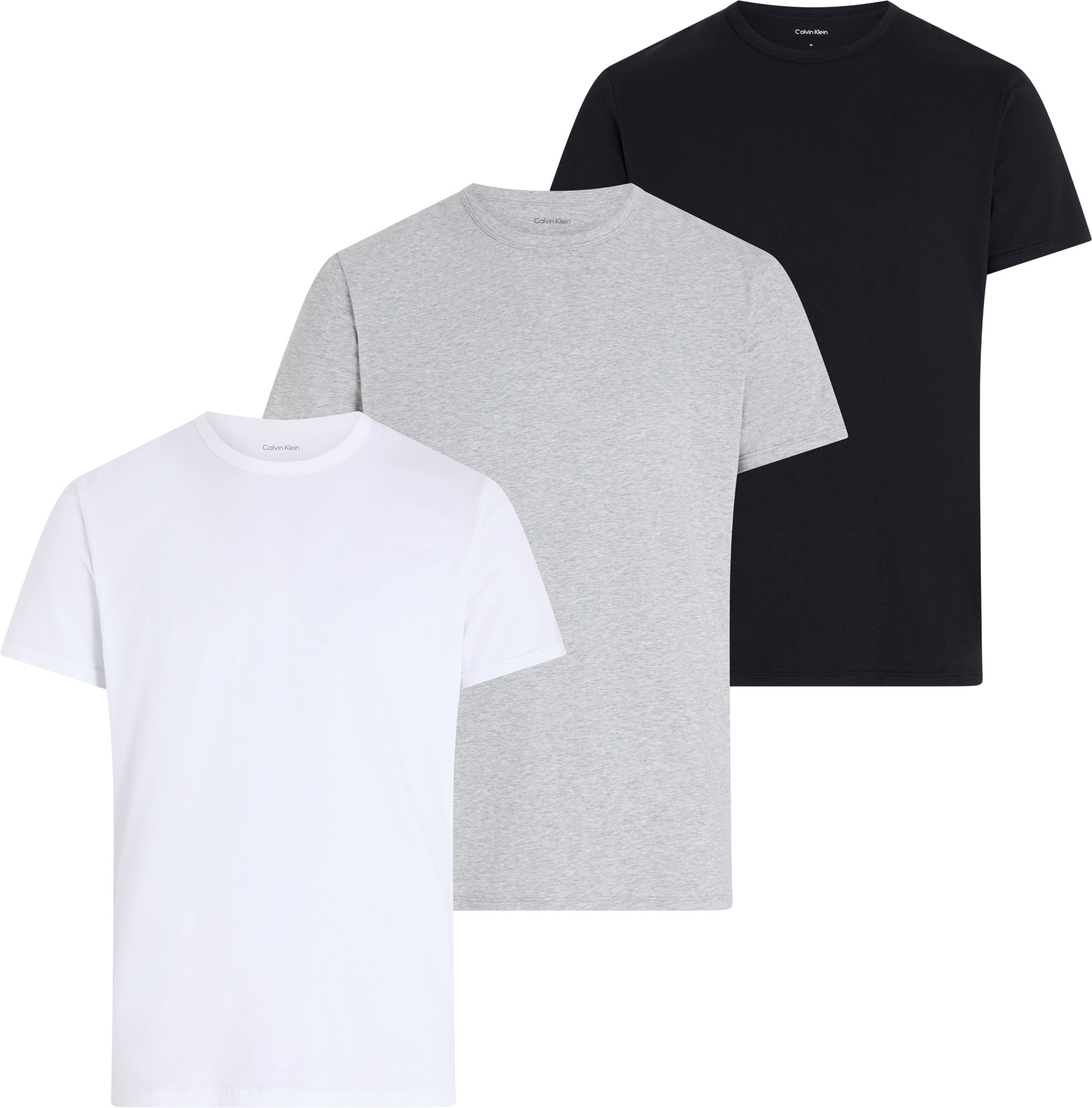 Calvin Klein Underwear T-Shirt »S/S CREW NECK 3PK«, (Packung, 3 tlg., 3er-Pack), mit Logo am Saum von Calvin Klein Underwear