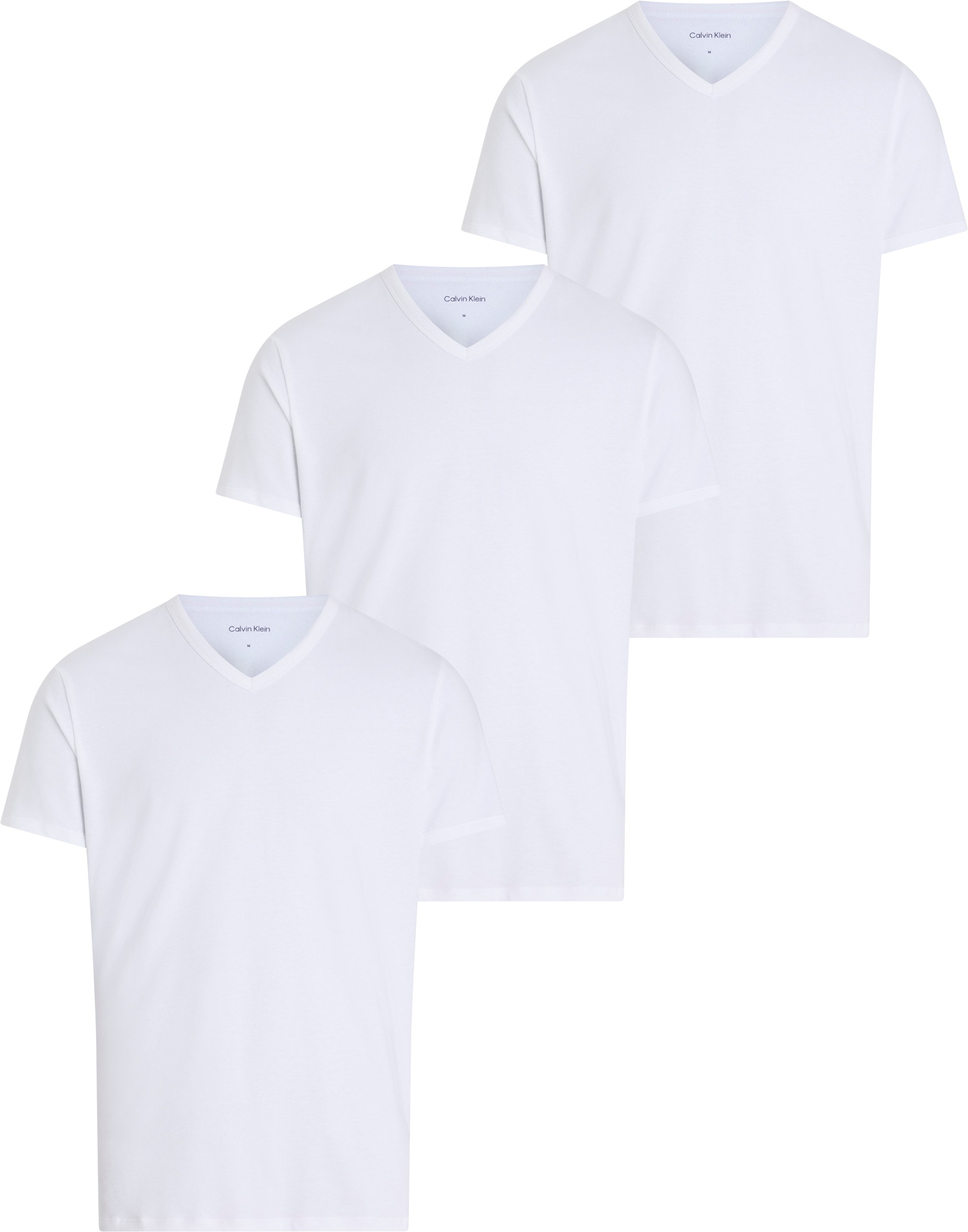 Calvin Klein Underwear T-Shirt »S/S V NECK 3PK«, (Packung, 3 tlg., 3er-Pack), mit Logo am Saum von Calvin Klein Underwear