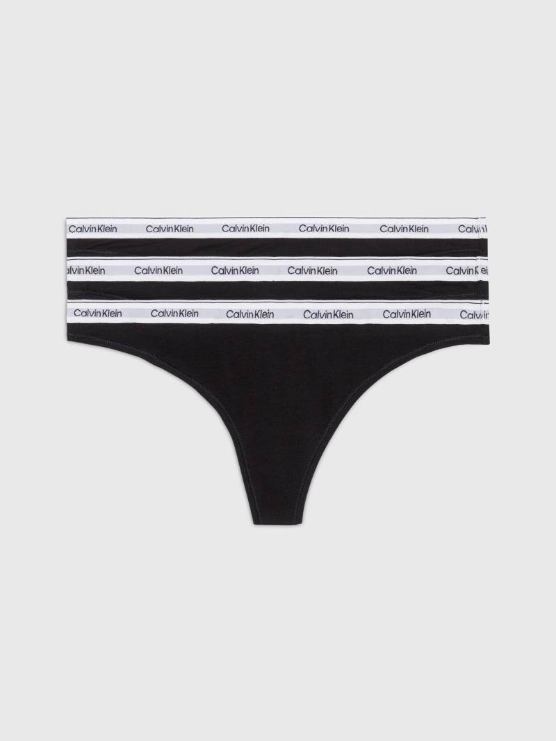 Calvin Klein Underwear Tanga »3 PACK THONG (LOW-RISE)«, (3 St.), String low waist mit Logobund von Calvin Klein Underwear