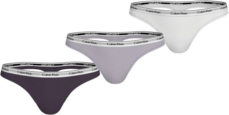 Calvin Klein Underwear Tanga »3 PACK THONG (LOW-RISE)«, (3 St.), String low waist mit Logobund von Calvin Klein Underwear