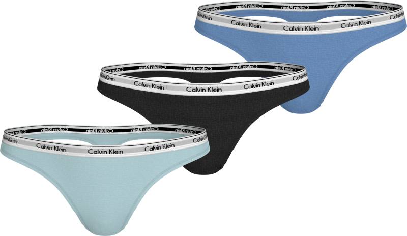 Calvin Klein Underwear Tanga »3 PACK THONG (LOW-RISE)«, (3 St.), String low waist mit Logobund von Calvin Klein Underwear