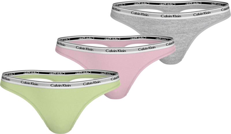 Calvin Klein Underwear Tanga »3 PACK THONG (LOW-RISE)«, (3 St.), String low waist mit Logobund von Calvin Klein Underwear