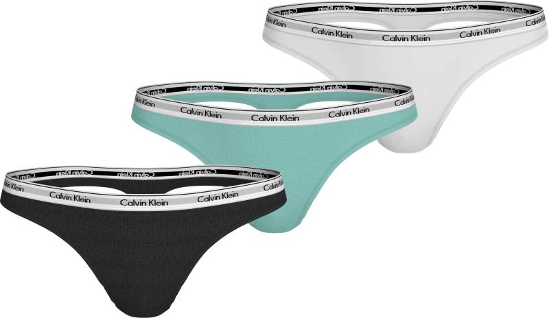 Calvin Klein Underwear Tanga »3 PACK THONG (LOW-RISE)«, (3 St.), String low waist mit Logobund von Calvin Klein Underwear