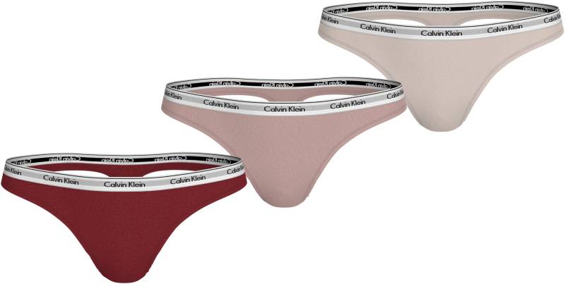 Calvin Klein Underwear Tanga »3 PACK THONG (LOW-RISE)«, (3 St.), String low waist mit Logobund von Calvin Klein Underwear