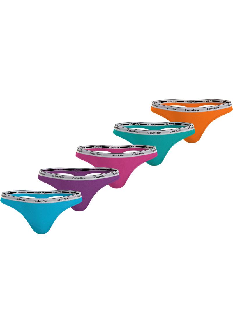 Calvin Klein Underwear String »5 PACK THONG (LOW-RISE)«, (Packung, 5 St., 5er-Pack), mit Logobund von Calvin Klein Underwear