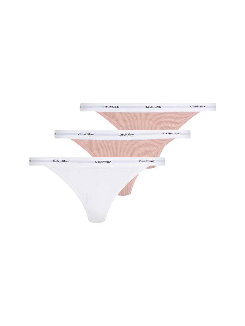 Calvin Klein Underwear Tanga »STRING THONG 3PK«, (Packung, 3 St., 3er-Pack), mit Rippenstruktur von Calvin Klein Underwear