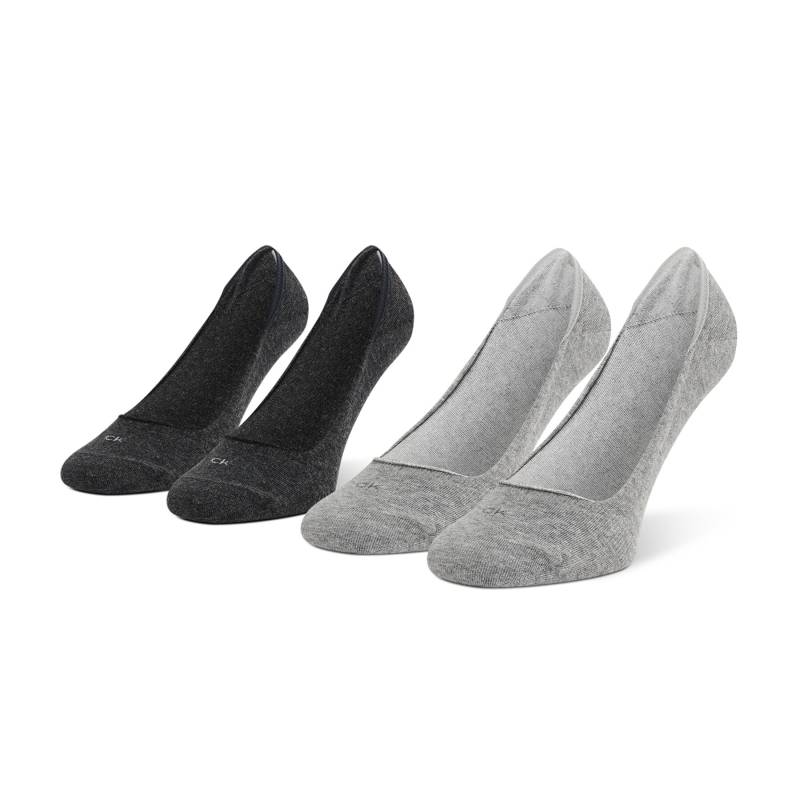 2er-Set Damen Sneakersocken Calvin Klein 701218767 Dark Grey Melange 005 von Calvin Klein