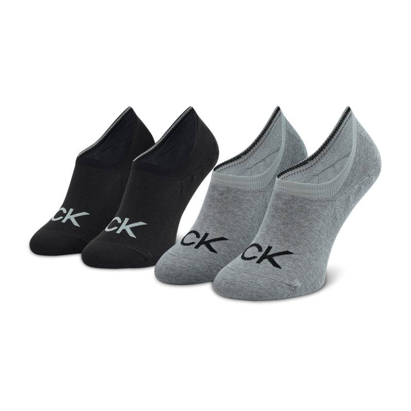 2er-Set Herren Sneakersocken Calvin Klein 701218716 Mid Grey Melange 003 von Calvin Klein