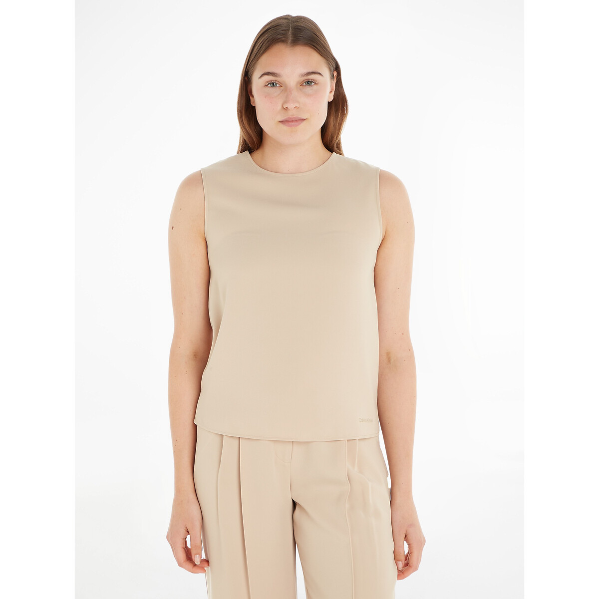 Ärmellose Bluse mit rundem Ausschnitt von Calvin Klein