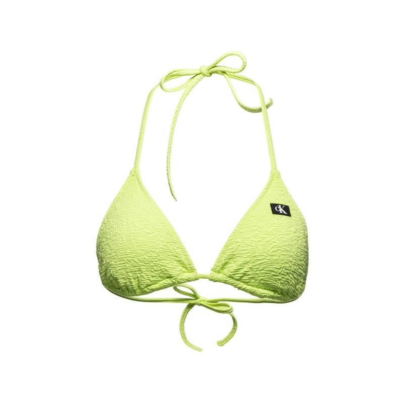 Bikini Oberteil, Triangel Damen Gelb-Grün S von Calvin Klein