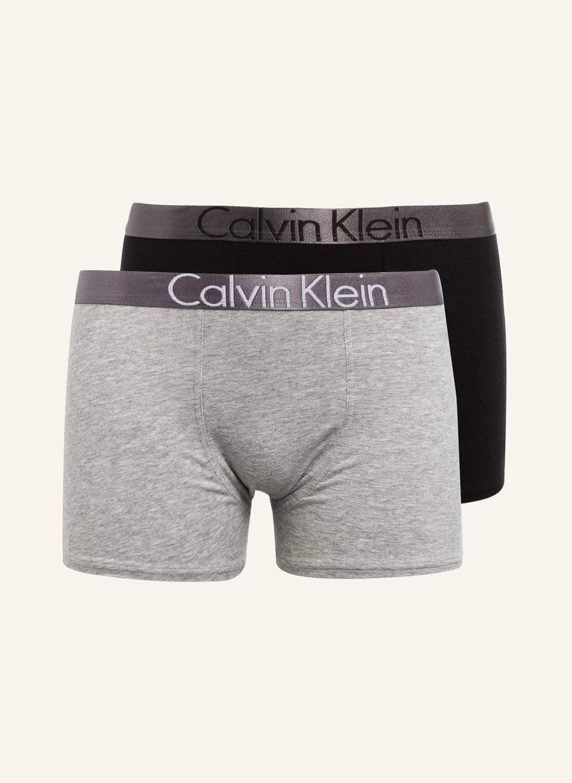 Calvin Klein 2er-Pack Boxershorts Customized Stretch grau von Calvin Klein