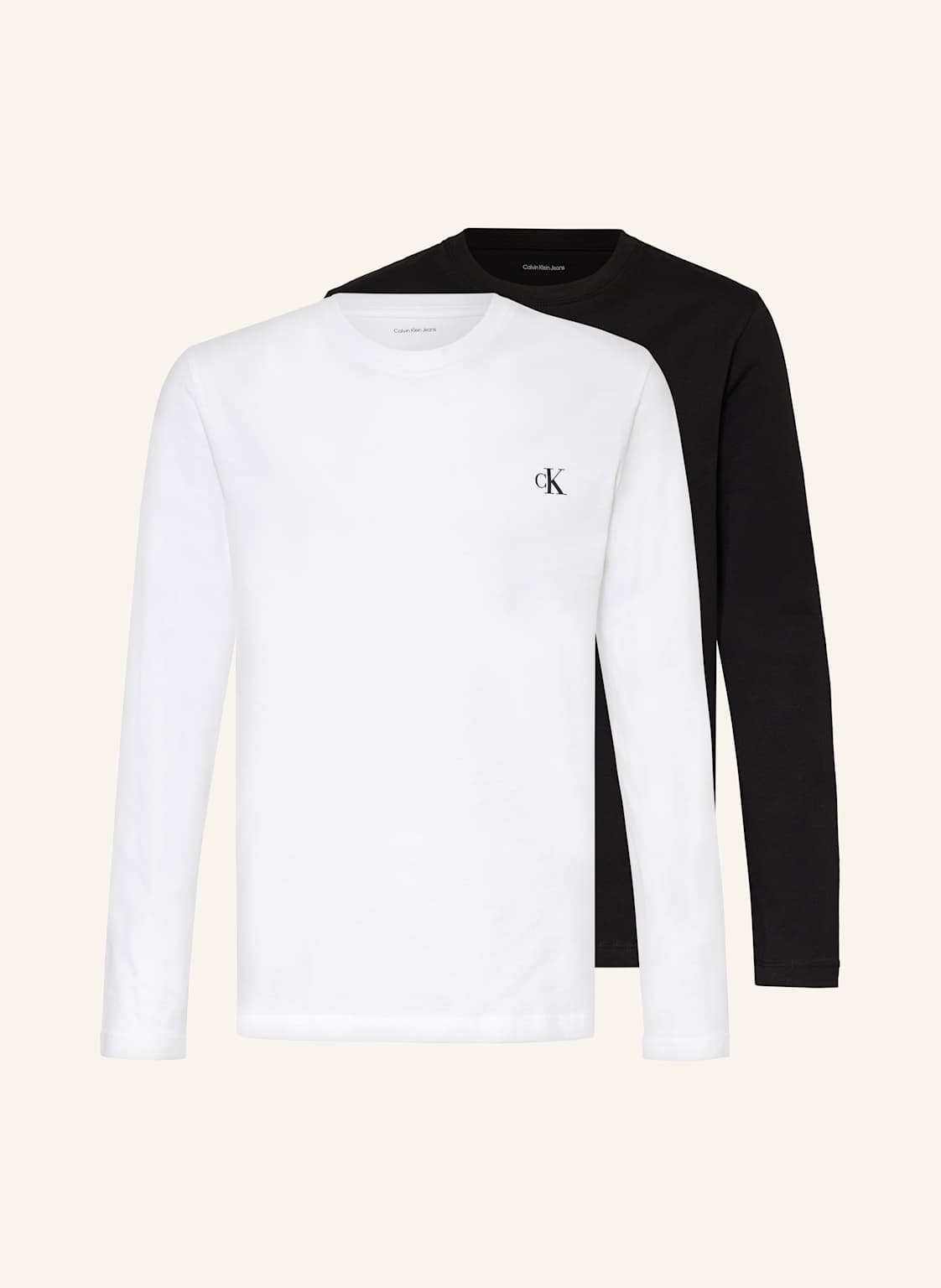 Calvin Klein 2er-Pack Longsleeves schwarz Calvin Klein 2er-Pack Longsleeves schwarz von Calvin Klein