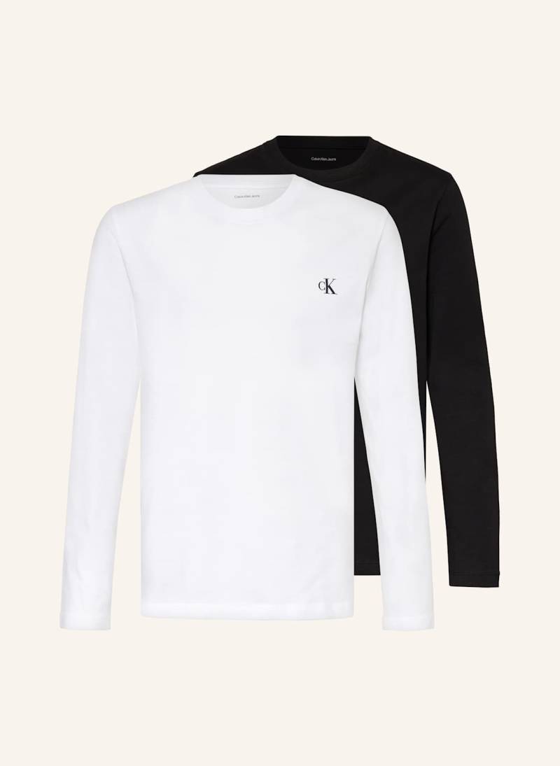 Calvin Klein 2er-Pack Longsleeves schwarz von Calvin Klein