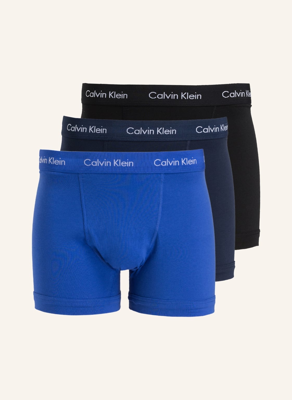 Calvin Klein 3er-Pack Boxershorts Cotton Stretch blau von Calvin Klein