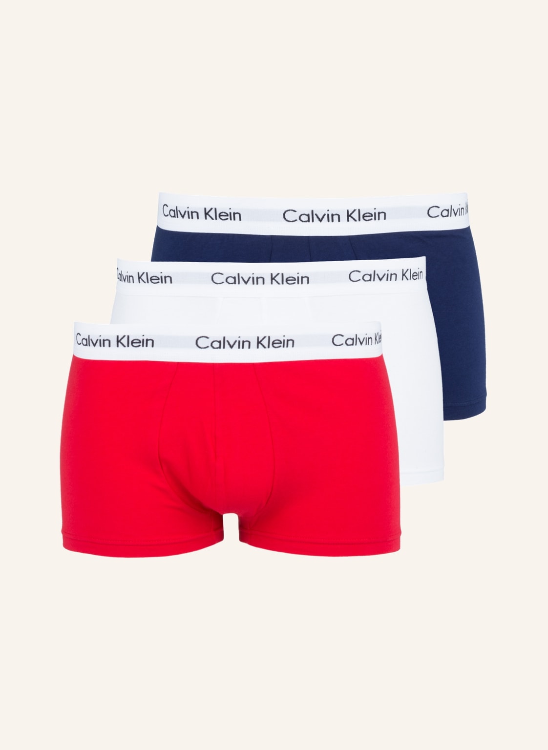 Calvin Klein 3er-Pack Boxershorts Cotton Stretch blau von Calvin Klein